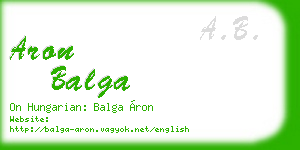 aron balga business card